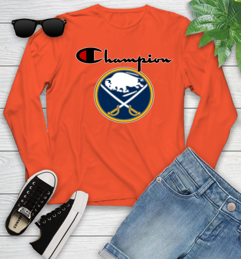 NHL Hockey Buffalo Sabres Champion Shirt Youth Long Sleeve 2