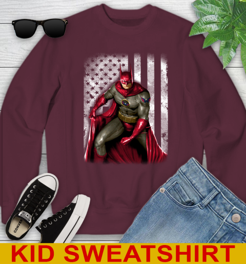 Washington Capitals NHL Hockey Batman DC American Flag Shirt Youth Sweatshirt 4