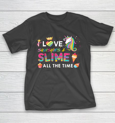 Love Squishies Slime Time Rainbow Unicorn Narwhal T-Shirt