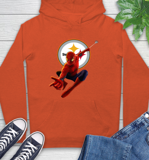 NFL Spider Man Avengers Endgame Football Pittsburgh Steelers Hoodie 5