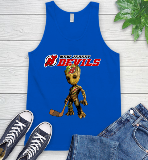 New Jersey Devils NHL Hockey Groot Marvel Guardians Of The Galaxy Tank Top 5