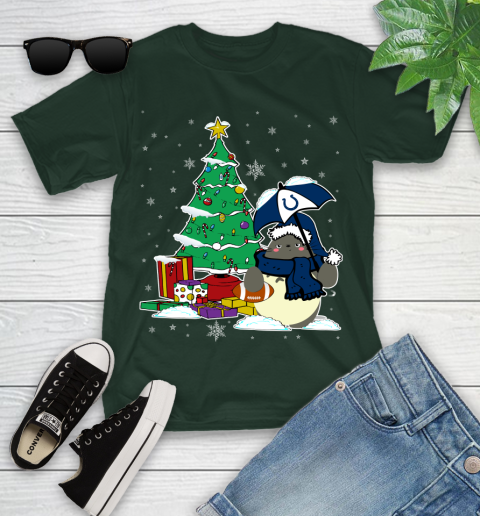 Indianapolis Colts NFL Football Cute Tonari No Totoro Christmas Sports Youth T-Shirt 5