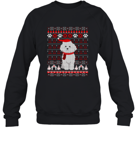 Bichon Frise Ugly Christmas Sweater Holiday Dog T Shirt Sweatshirt