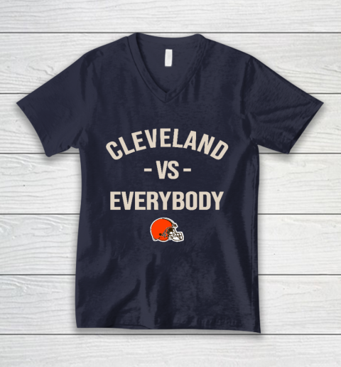 Cleveland Browns Vs Everybody V-Neck T-Shirt 2
