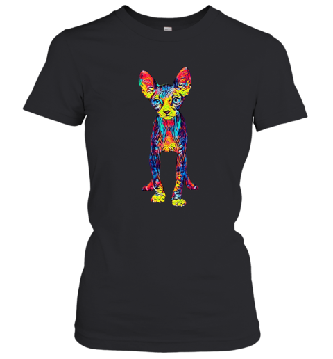 Cool Sphynx Cat T Shirt Full Body Women T-Shirt