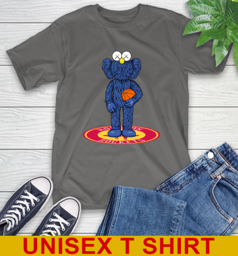 NBA Basketball Houston Rockets Kaws Bff Blue Figure Shirt T-Shirt 8