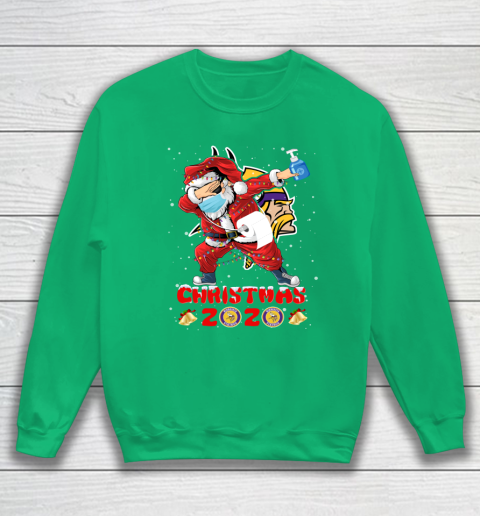 Minnesota Vikings Funny Santa Claus Dabbing Christmas 2020 NFL Sweatshirt 5