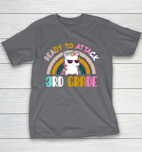 Back to school shirt Ready To Attack 3rd grade Unicorn Youth T-Shirt 5
