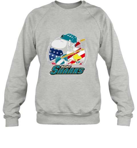 Sanjose Sharks Ice Hockey Snoopy And Woodstock NHL Sweatshirt