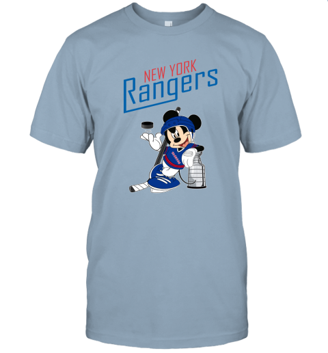 Mickey New York Rangers With The Stanley Cup Hockey NHL Unisex Jersey Tee