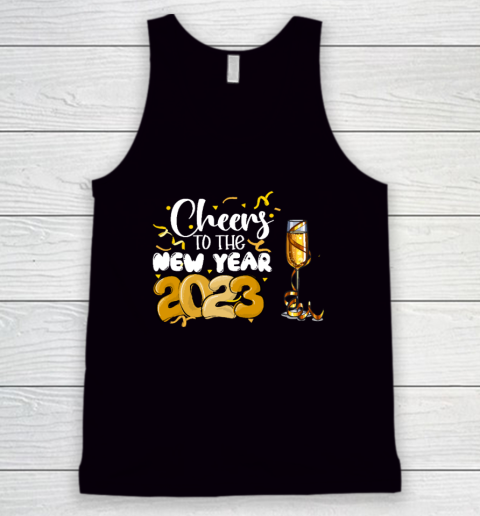 Wine Funny Cheers To The New Year Funny Happy New Year NYE Party Tank Top