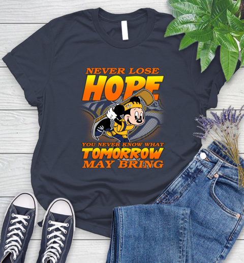 Nashville Predators NHL Hockey ootball Mickey Disney Never Lose Hope Women's T-Shirt 14