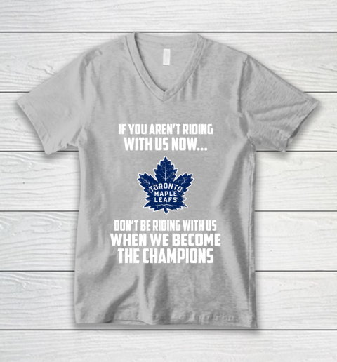 NHL Toronto Maple Leafs Hockey We Become The Champions V-Neck T-Shirt 3