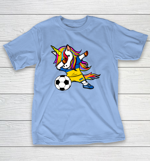 Dabbing Unicorn Ukraine Football Ukrainian Flag Soccer T-Shirt 11