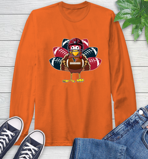 Houston Texans Turkey Thanksgiving Day Long Sleeve T-Shirt 5