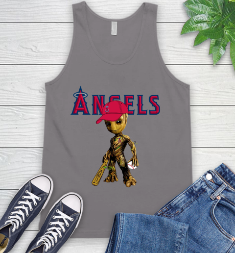MLB Los Angeles Angels Groot Guardians Of The Galaxy Baseball Tank Top 7