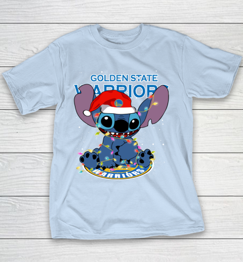 Golden State Warriors NBA noel stitch Basketball Christmas Youth T-Shirt 4