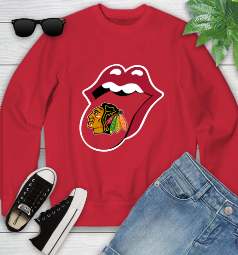 Chicago Blackhawks NHL Hockey Lips I Root For My Team Adoring Fan 123