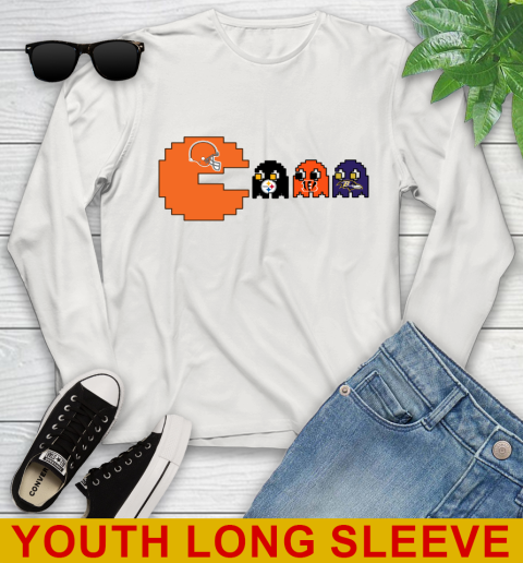 Cleveland Browns NFL Football Pac Man Champion Youth Long Sleeve 12