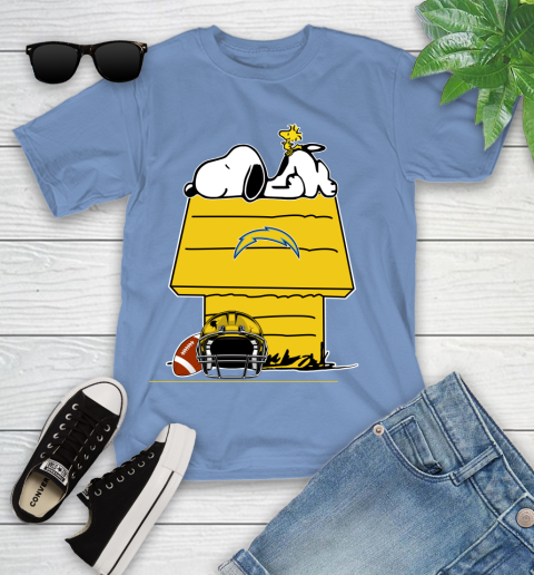 Los Angeles Chargers NFL Football Snoopy Woodstock The Peanuts Movie Youth T-Shirt 11
