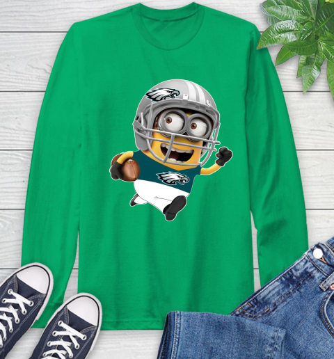 NFL Philadelphia Eagles Minions Disney Football Sports Long Sleeve T-Shirt 7