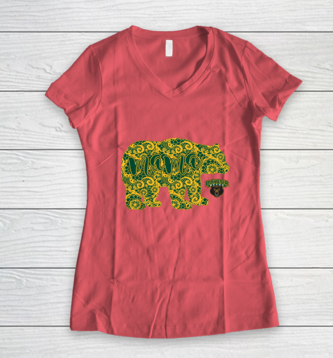 Baylor Bears Mama Bear Women's V-Neck T-Shirt 4