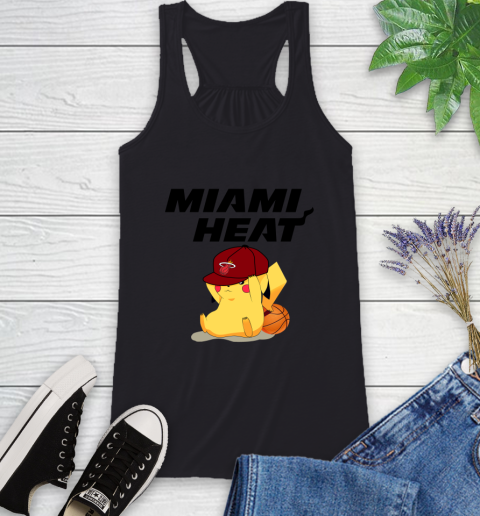NBA Pikachu Basketball Sports Miami Heat Racerback Tank 2