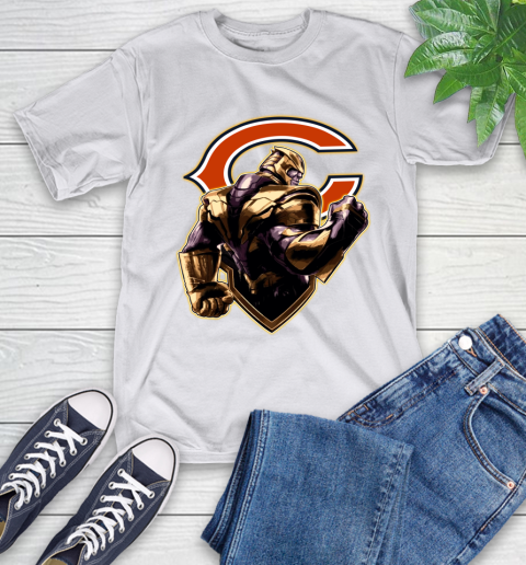 NFL Thanos Avengers Endgame Football Sports Chicago Bears T-Shirt 12