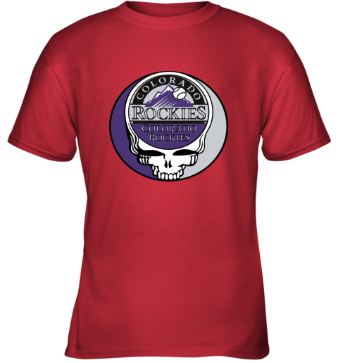 Colorado Rockies The Grateful Dead Baseball MLB Mashup Youth T-Shirt