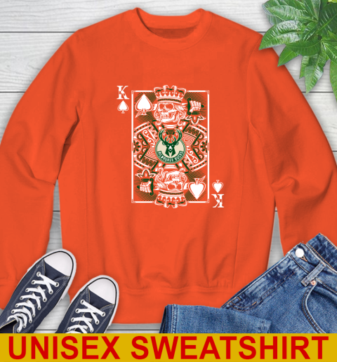 Milwaukee Bucks NBA Basketball The King Of Spades Death Cards Shirt Sweatshirt 3