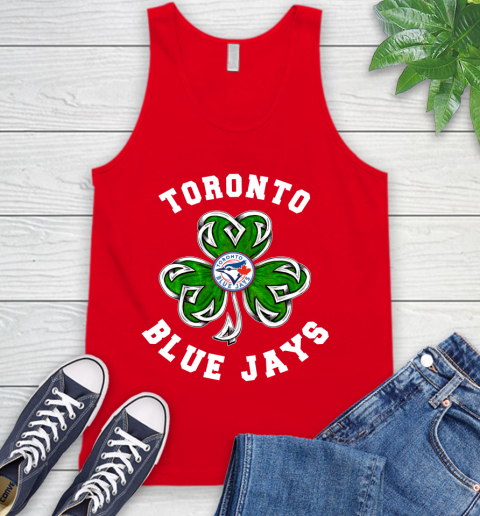 MLB Toronto Blue Jays Three Leaf Clover St Patrick's Day Baseball Sports Tank Top 5