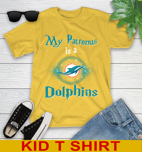 NFL Football Harry Potter My Patronus Is A Miami Dolphins Youth T-Shirt 9