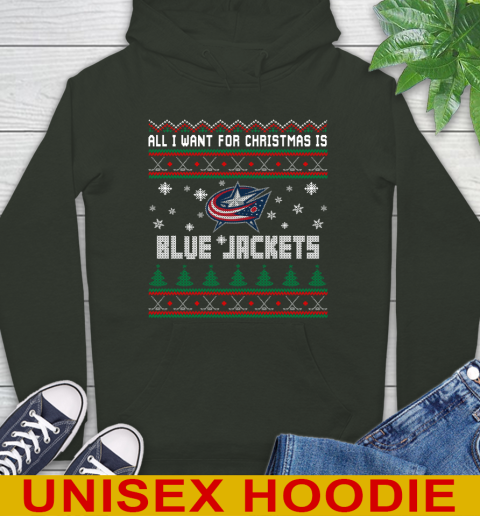 Columbus Blue Jackets NHL Hockey All I Want For Christmas Is My Team Sports 24