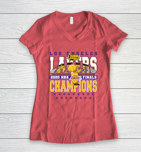 LA Lakers 2020 NBA Finals Champions Women's V-Neck T-Shirt 3