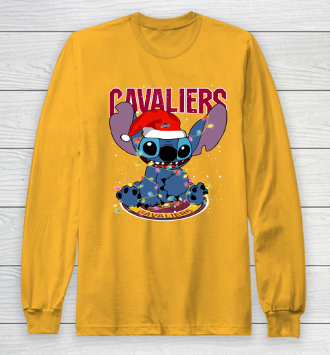 Cleveland Cavaliers NBA noel stitch Basketball Christmas Long Sleeve T-Shirt 2