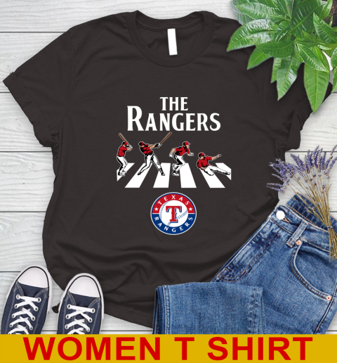 MLB Baseball Texas Rangers The Beatles Rock Band Shirt Women's T-Shirt 9