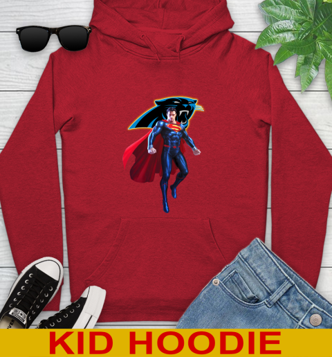 NFL Superman DC Sports Football Carolina Panthers Youth Hoodie 11