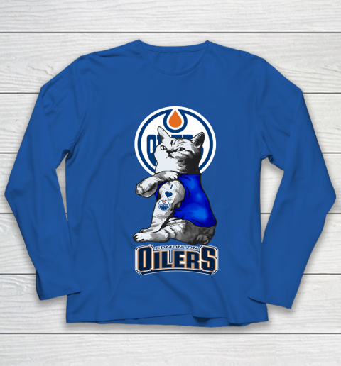 NHL My Cat Loves Edmonton Oilers Hockey Youth Long Sleeve 7