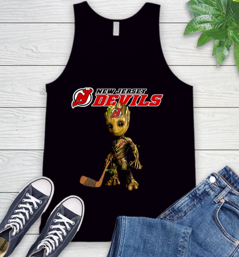 New Jersey Devils NHL Hockey Groot Marvel Guardians Of The Galaxy Tank Top 2