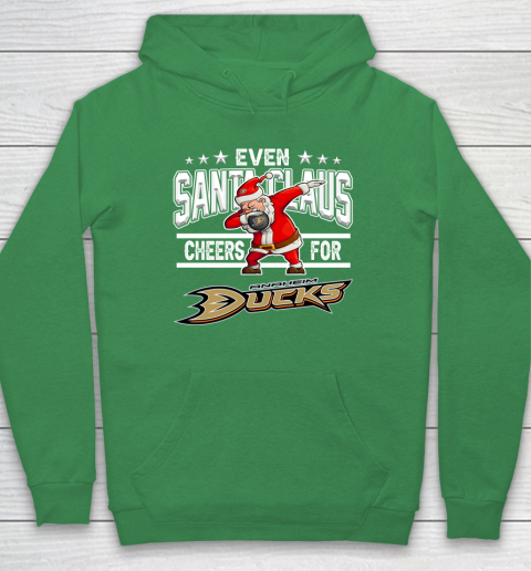 Anaheim Ducks Even Santa Claus Cheers For Christmas NHL Hoodie 5
