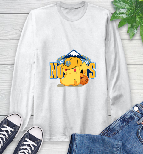 NBA Pikachu Basketball Sports Denver Nuggets Long Sleeve T-Shirt