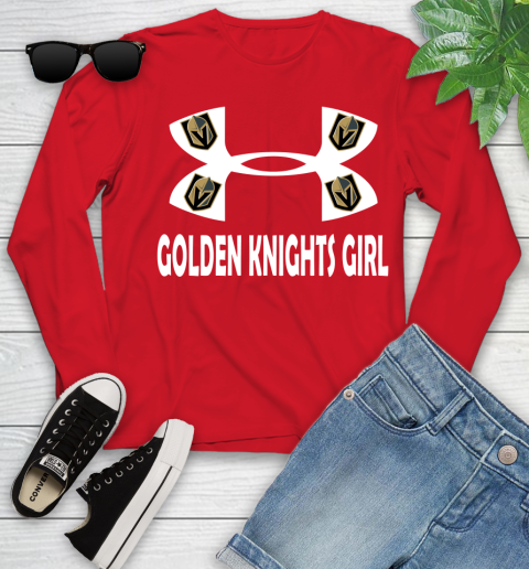 NHL Vegas Golden Knights Girl Under Armour Hockey Sports Youth Long Sleeve 11