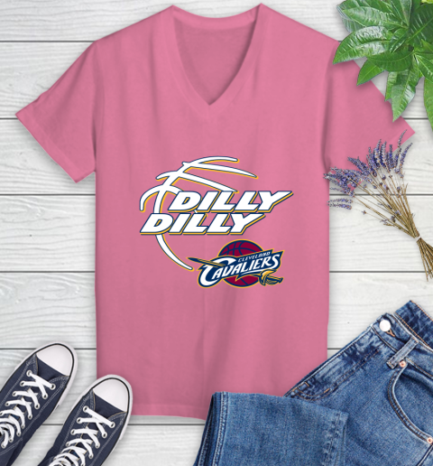 NBA Cleveland Cavaliers Dilly Dilly Basketball Sports Women's V-Neck T-Shirt 13