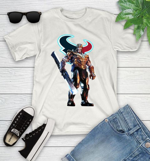 NFL Thanos Gauntlet Avengers Endgame Football Houston Texans Youth T-Shirt