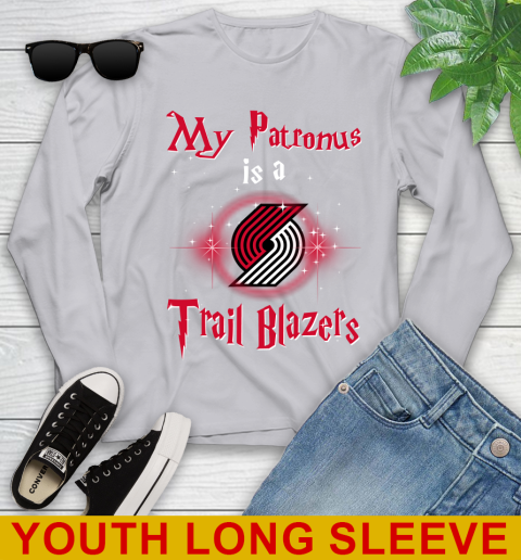 NBA Basketball Harry Potter My Patronus Is A Portland Trail Blazers Youth Long Sleeve 5