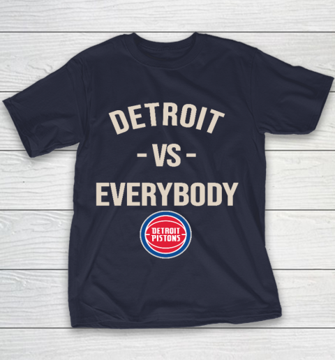 Detroit Pistons Vs Everybody Youth T-Shirt 2