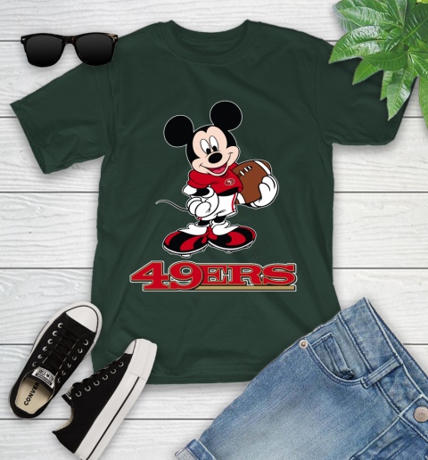 NFL Football San Francisco 49ers Cheerful Mickey Mouse Shirt Youth T-Shirt 5