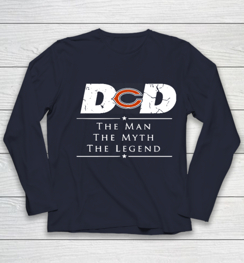Chicago Bears NFL Football Dad The Man The Myth The Legend Youth Long Sleeve 2