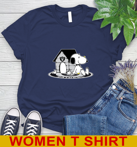 NFL Football Oakland Raiders Snoopy The Peanuts Movie Shirt Women's T-Shirt 12