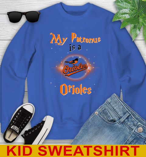 MLB Baseball Harry Potter My Patronus Is A Baltimore Orioles Youth Sweatshirt 7 MLB Baseball Harry Potter My Patronus Is A Baltimore Orioles Youth Sweatshirt - Image 7